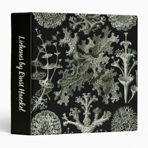 Lichen by Ernst Haeckel Vintage Nature Plants 3 Ring Binder