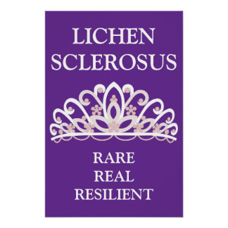 Lichen Sclerosus Awareness "Rare Real Resilient" Poster