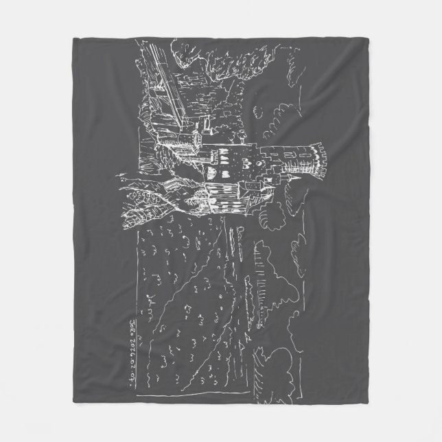 Lichtenstein Castle Fleece Blanket (Front)