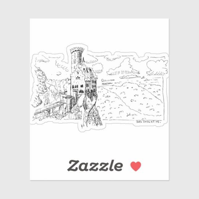 Lichtenstein Castle Sticker (Sheet)