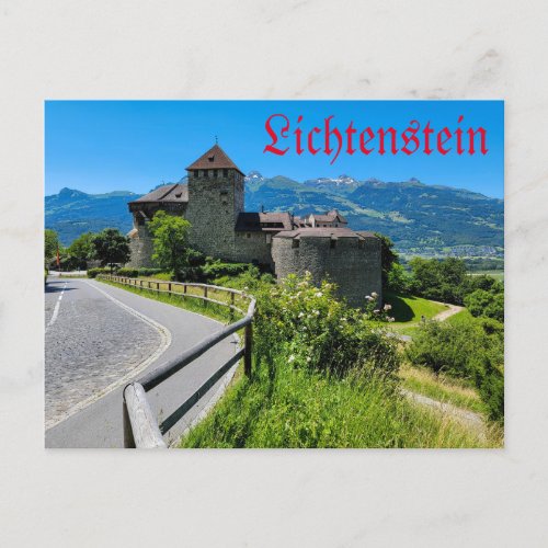 Lichtenstein _ Vaduz Castle Holiday Postcard
