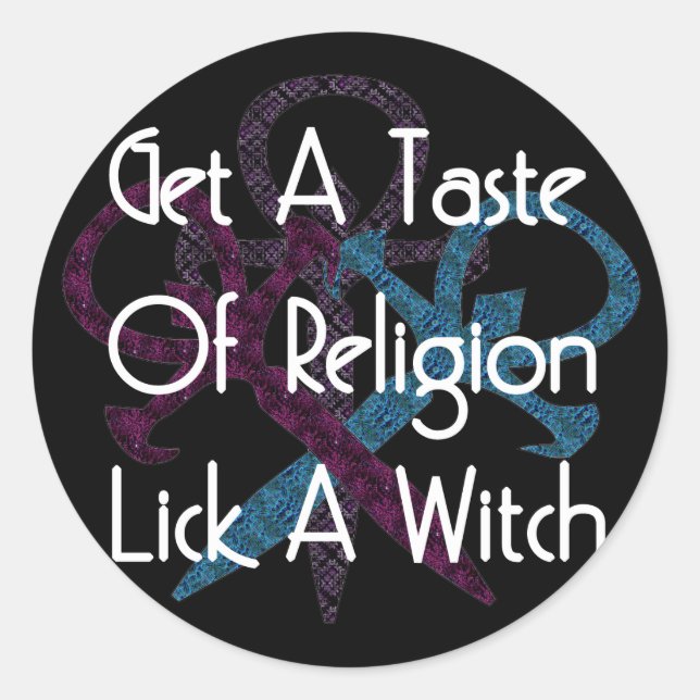 Lick A Witch Classic Round Sticker (Front)