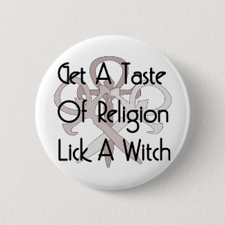 Lick A Witch Pinback Button
