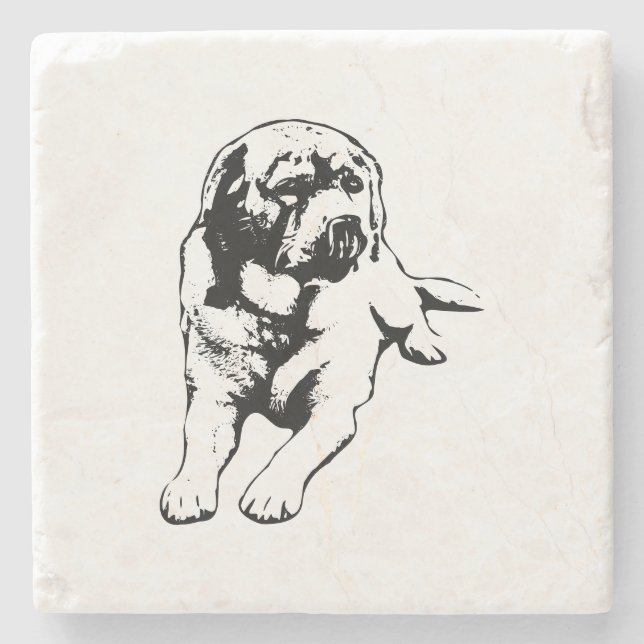 Lick Break – Table Humor Stone Coaster (Front)