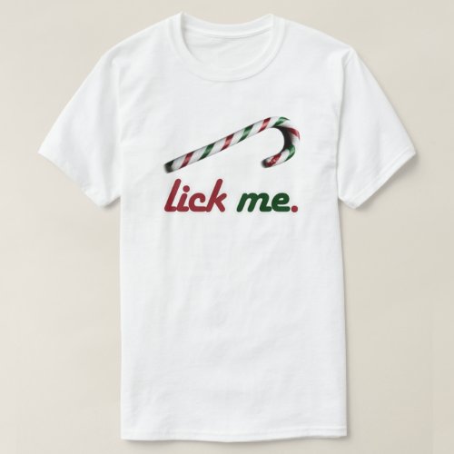 LICK ME CANDY CANE T_Shirt