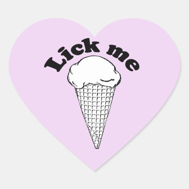 LICK ME HEART STICKER (Front)