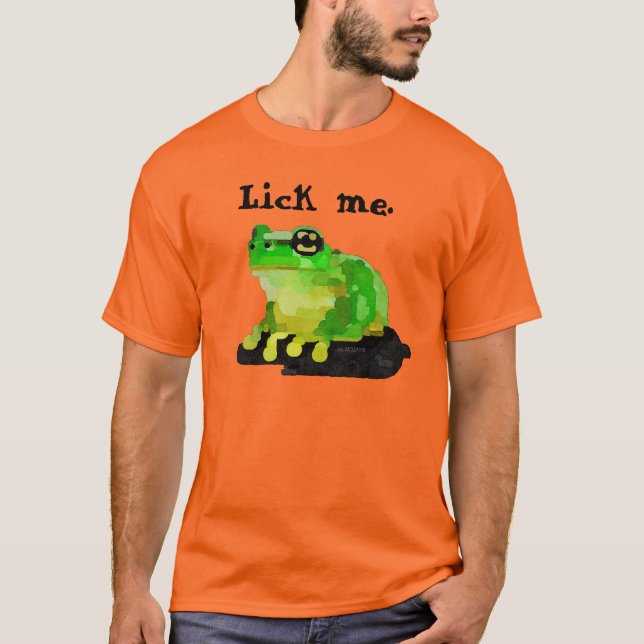 "Lick me." Psychoactive Toad Tie-dye T-shirt (Front)