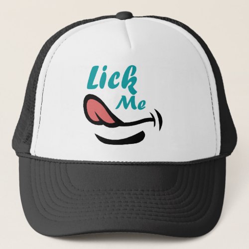 lick me trucker hat
