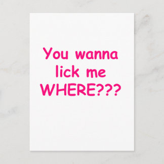 lick me where pink postcard