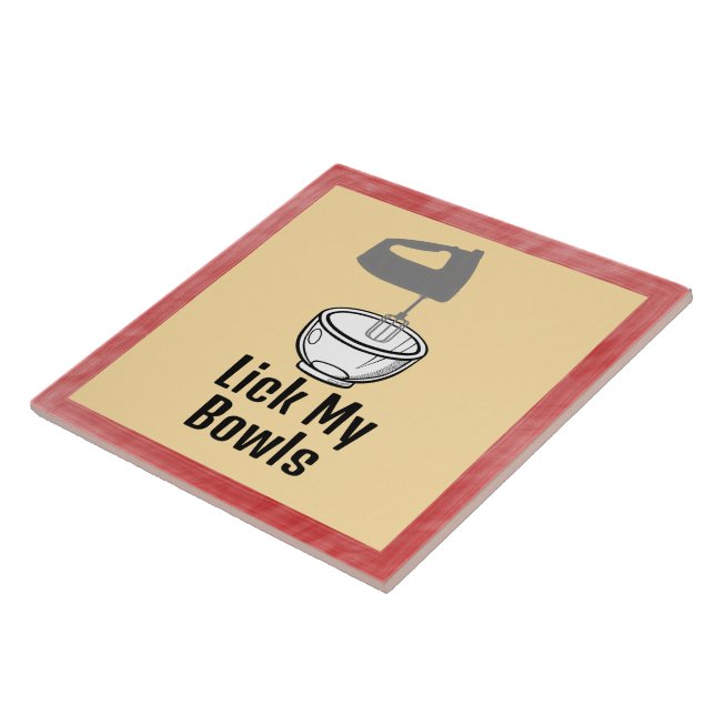 Lick My Bowls Ceramic Tile (Side)