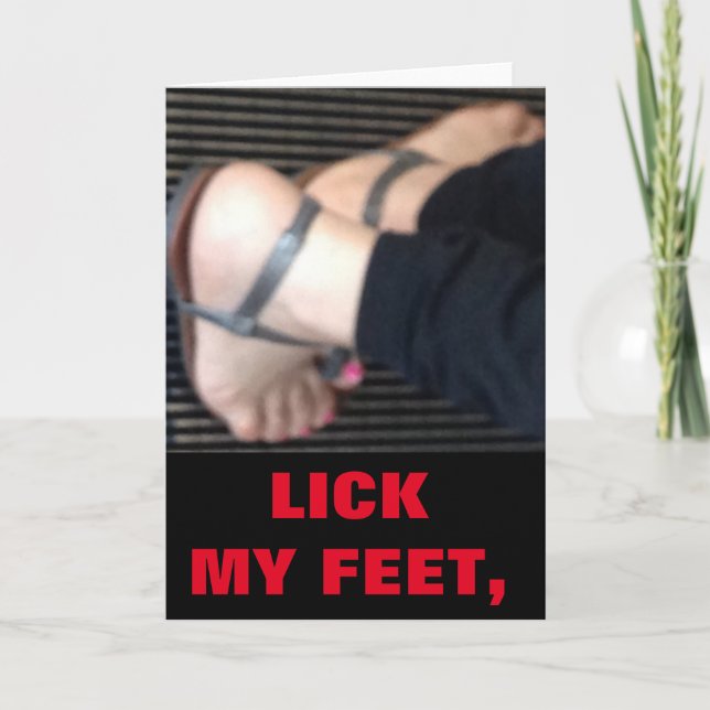 LICK MY FEET HOLIDAY CARD (Front)