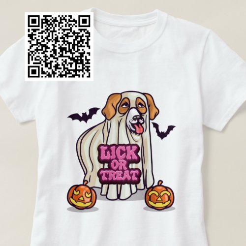 Lick Or Treat Dog Ghost T_Shirt