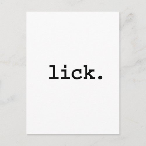 lick postcard