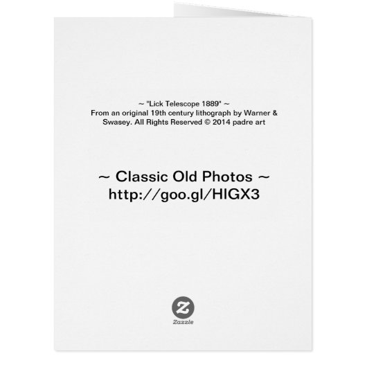 Lick Telescope 1889 (Back)