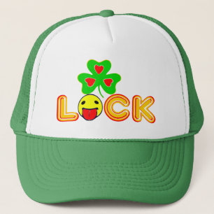 §☺Lick the Lucky Irish Shamrock Fun Trucker Hat☺§ Hat