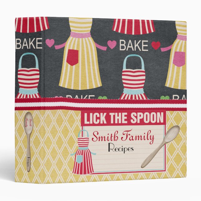 Lick The Spoon Recipe Binder (Front/Spine)