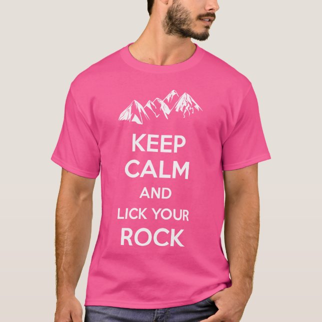 Lick Your Rock White funny T-Shirt (Front)