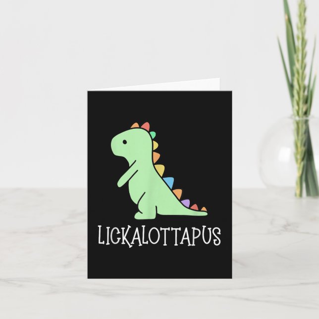 Lickalottapus Funny Lesbian Lgbtq Pride, Funny Hum Card (Front)