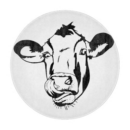 Licking Cow Silhouette Cutting Board