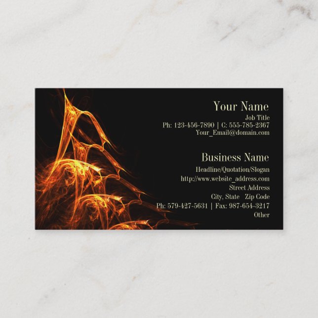 Licking Flames Business Card (Front)