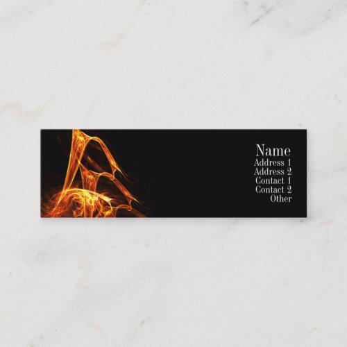 Licking Flames - Skinny Contact Card Business Card Templates