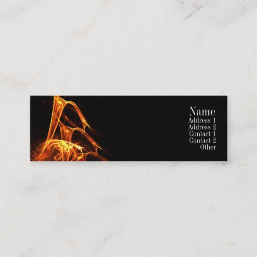 Customizable Licking Flames - Skinny Contact Card Business Card Templates