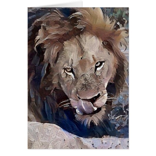Licking Lion Cards (Front)