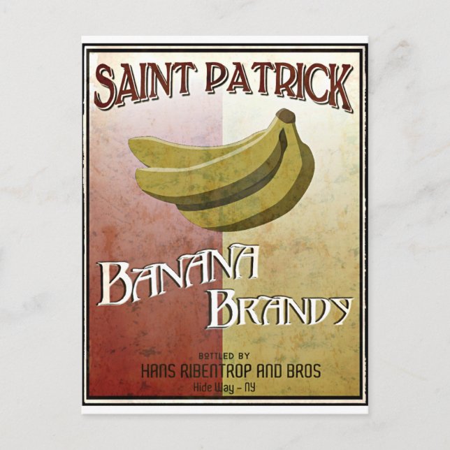 licor de Banana Postcard (Front)
