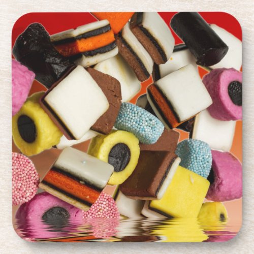 Licorice All Sorts sweets Coaster