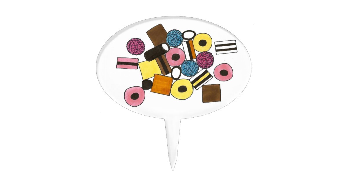 Licorice Allsorts All Sorts Liquorice Candy Sweets Cake Topper Zazzle