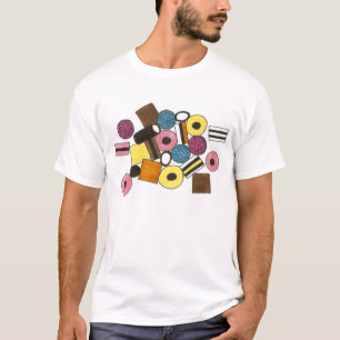 Licorice Allsorts All Sorts Liquorice Candy Sweets T-Shirt