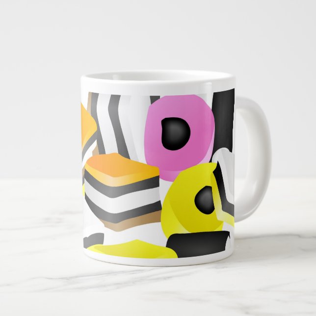 Licorice Allsorts Large Coffee Mug (Front Right)