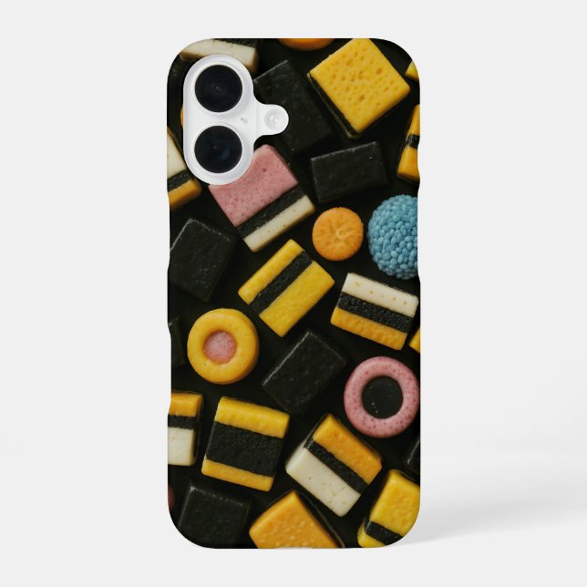 Licorice allsorts pattern funny iPhone case (Back)