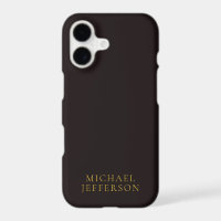 Licorice Black Gold Minimalist Plain Modern Name