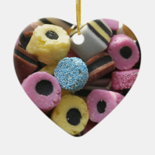 Licorice Candy colorful Ceramic Ornament