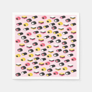 Licorice candy paper napkins