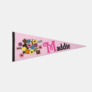 Licorice Liquorice All Sorts Allsorts Candy Sweets Pennant Flag