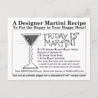 Licorice Stick Friday 13th Martini Recipe Card