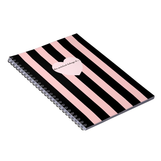 Licorice Stripes Notebook (Right Side)