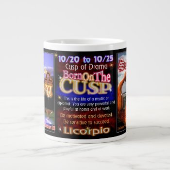 Licorpio  - Libra Scorpio Zodiac Cusp By Valxart Giant Coffee Mug by ValxArt at Zazzle