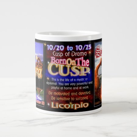 Licorpio  - Libra Scorpio Zodiac Cusp By Valxart Giant Coffee Mug