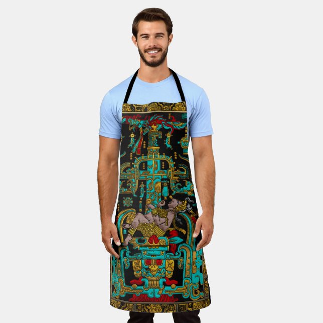 Lid of Great Tomb of Pakal - Palenque Astronaut Apron (Worn)