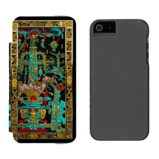 Lid of Great Tomb of Pakal - Palenque Astronaut iPhone SE/5/5s Wallet Case