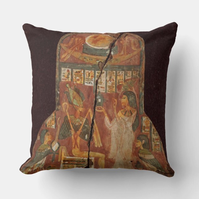 Lid of the coffin of the singer, Toarnemiherti, sh Throw Pillow (Front)