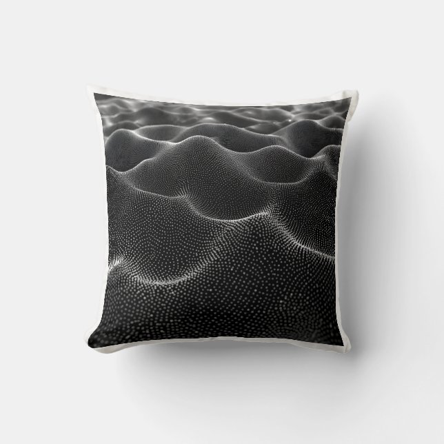 Lidar Scan Point Cloud: An abstract, dense pattern Throw Pillow (Front)