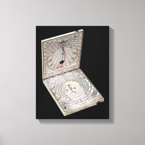 Lidded compass 1627 canvas print