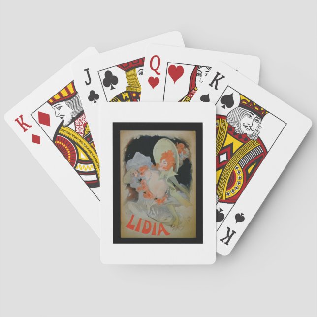 'Lidia', 1895 (colour litho) Poker Cards (Back)