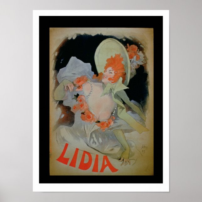 'Lidia', 1895 (colour litho) Poster (Front)