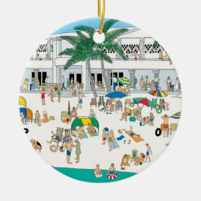 Lido Beach Sarasota Ornament (Front)