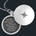 Lie down with dogs, wake up with fleas locket necklace<br><div class="desc">Lie down with dogs,  wake up with fleas light humor sarcastic quote for fun!</div>